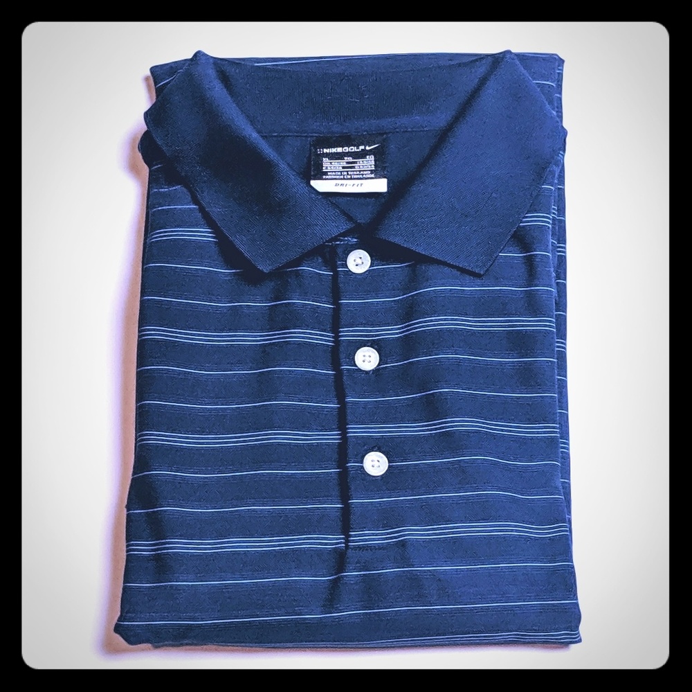 Nike Golf Drifit Polo Navy Blue XL Extra Large